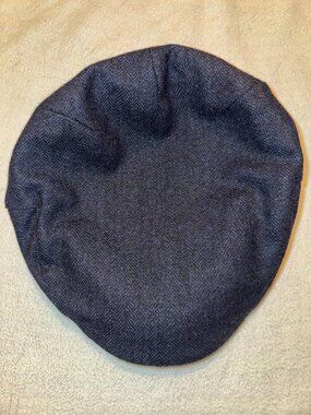 The Quiet Man Collection Wool Flat Cap - Blue - Size Large